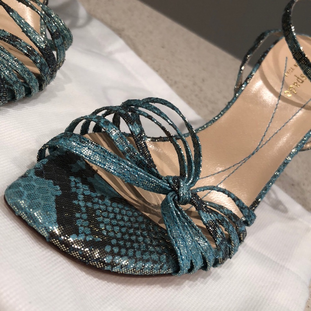 KATE SPADE ♠️ Shimmery Ankle Strap Heel **RARE** - Picture 3 of 7